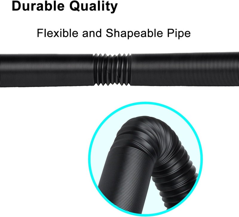 Prestantious Extra Extension Flexible Pipe for Ours 3.1" OD Downspout Extender, 2.6 inches ID, 3.1 inches OD, Stretched Length 6.6ft, Black - Image 4